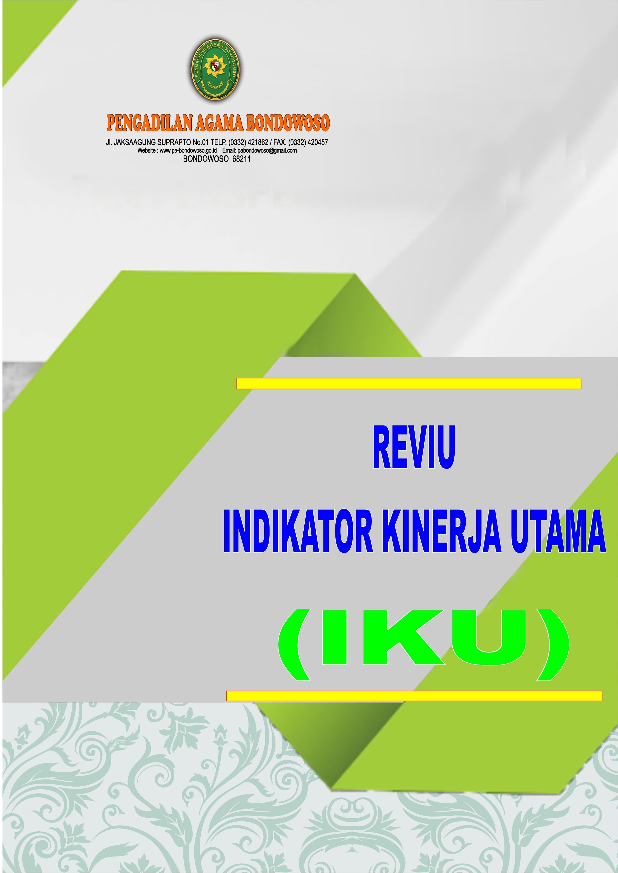 Indikator Kinerja Utama (IKU) Dan Reviu IKU – Pengadilan Agama Bondowoso